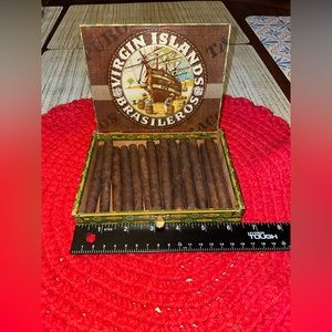 Old Antique Cigarbox with 19 old Cigars. All original based on my research. RARE